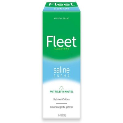 Fleet Saline Enema Laxative – 2 Bottles × 4.5 oz (133 mL Each)