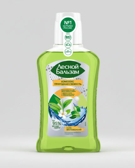 Forest Balm Total Complex Mouthwash with sea salt, aloe juice, and white tea extract is a daily alcohol-free mouth rinse designed for comprehensive oral care, plaque control, tartar prevention, gum strengthening, and fresh breath support. The formula helps reach hard-to-brush areas between teeth and along the gumline, while supporting enamel and gum comfort. Made with 98% naturally derived ingredients, it is especially popular for daily whole-mouth hygiene routines.