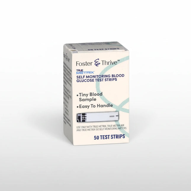 Foster And Thrive, True Metrix Self Monitoring Blood Glucose Test Strips, 50 Count
