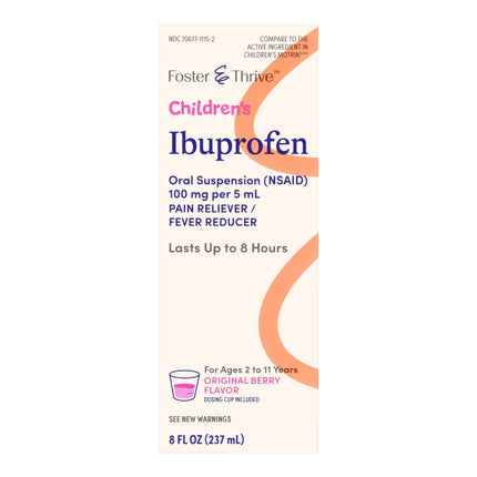 Foster & Thrive, Infants Ibuprofen, Infant Ibuprofen Drops, Ibuprofen Oral Suspension, Ibuprofen 50mg 1.25mL, Infant Fever Reducer, Infant Pain Reliever, Berry Flavor, Dye Free Ibuprofen, Infant Cold Relief, Infant Flu Relief, Teething Relief, Baby Fever Medicine, Infant Wellness, Pediatric Ibuprofen, NSAID, Baby Health, Children's Health, Foster And Thrive Drops, Infant Concentrated Drops, Детский Ибупрофен, Ибупрофен Для Младенцев, Капли Ибупрофен, Жаропонижающее Для Детей, Обезболивающее Для Младенцев, П