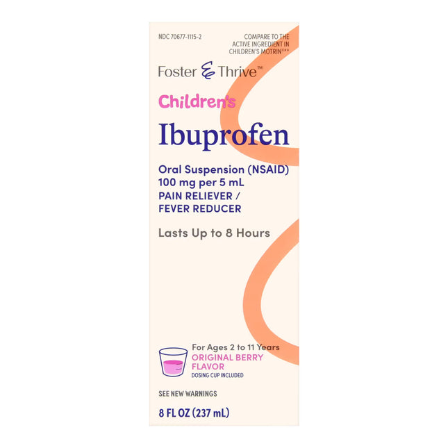 Foster & Thrive, Infants Ibuprofen, Infant Ibuprofen Drops, Ibuprofen Oral Suspension, Ibuprofen 50mg 1.25mL, Infant Fever Reducer, Infant Pain Reliever, Berry Flavor, Dye Free Ibuprofen, Infant Cold Relief, Infant Flu Relief, Teething Relief, Baby Fever Medicine, Infant Wellness, Pediatric Ibuprofen, NSAID, Baby Health, Children's Health, Foster And Thrive Drops, Infant Concentrated Drops, Детский Ибупрофен, Ибупрофен Для Младенцев, Капли Ибупрофен, Жаропонижающее Для Детей, Обезболивающее Для Младенцев, П