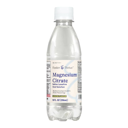 Foster & Thrive Magnesium Citrate Saline Laxative Oral Solution Lemon Flavor – 10 fl oz (296 mL)