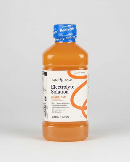 Oral Electrolyte Solution is a ready-to-use oral rehydration solution formulated to help&nbsp;replenish fluids, electrolytes, and zinc lost due to diarrhea, vomiting, excessive sweating, or dehydration. Suitable for children 1 year of age and older as well as adults, it provides a balanced combination of sodium, potassium, chloride, and dextrose to promote effective hydration. It is comparable in electrolyte composition to leading oral electrolyte solutions and is alcohol-free.