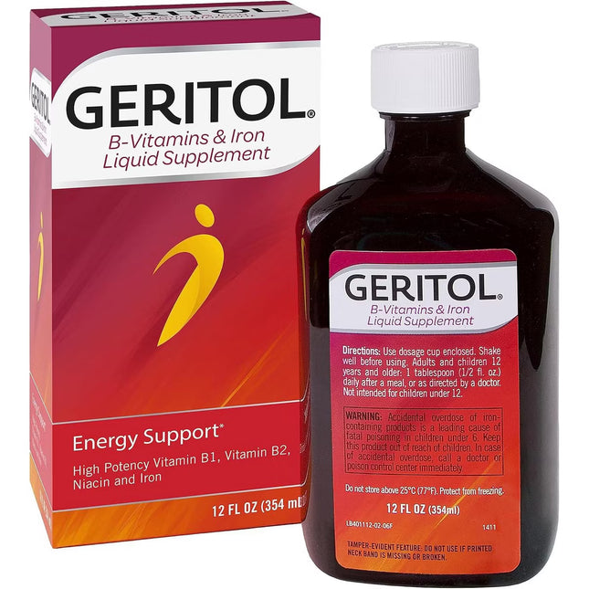 Geritol Liquid Energy Support Supplement, 354 ml
