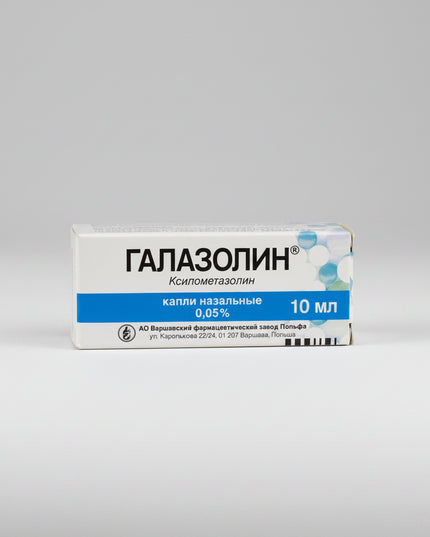 Galazolin Nasal Drops are a topical nasal decongestant containing&nbsp;xylometazoline hydrochloride 0.05 %, an α-adrenergic agonist that causes constriction of nasal blood vessels, reducing swelling of the nasal mucosa and helping to improve nasal breathing and relieve congestion.