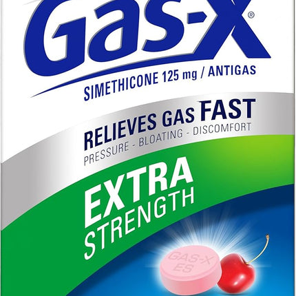Gas-X, Gas-X Extra Strength, Simethicone 125 mg, Gas Relief, Anti Gas Tablets, Bloating Relief, Gas Pressure Relief, Digestive Health, Cherry Creme, Chewable Tablets, Abdominal Discomfort Relief, Digestive Support, Excess Gas Relief, Fast Acting Gas Relief, Travel Essentials, Family Wellness, Gas-X Cherry Creme, Simethicone Chewables, Gas Relief Tablets, Gut Health Support, Газ Икс, Симетикон, Средство От Газов, Вздутие Живота, Газообразование, Поддержка Пищеварения, Симетикон 125 мг, Жевательные Таблетки, 