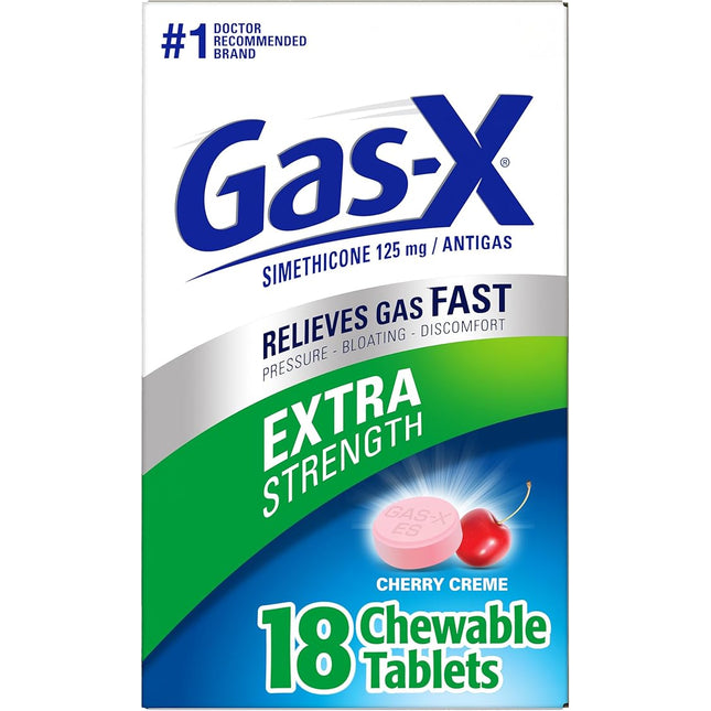 Gas-X, Gas-X Extra Strength, Simethicone 125 mg, Gas Relief, Anti Gas Tablets, Bloating Relief, Gas Pressure Relief, Digestive Health, Cherry Creme, Chewable Tablets, Abdominal Discomfort Relief, Digestive Support, Excess Gas Relief, Fast Acting Gas Relief, Travel Essentials, Family Wellness, Gas-X Cherry Creme, Simethicone Chewables, Gas Relief Tablets, Gut Health Support, Газ Икс, Симетикон, Средство От Газов, Вздутие Живота, Газообразование, Поддержка Пищеварения, Симетикон 125 мг, Жевательные Таблетки, 