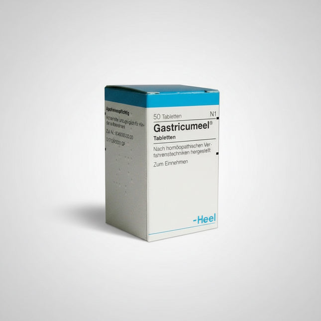 
Gastricumeel® is a homeopathic medicinal product used to support the digestive system. It is traditionally used for functional gastrointestinal discomfort such as gastritis-related symptoms, heartburn, and flatulence. The formulation is designed to gently regulate digestive balance and relieve stomach discomfort without suppressing natural processes.

