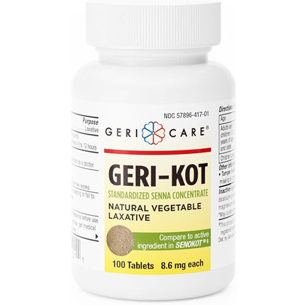 Geri-Kot Natural Vegetable Laxative – 100 Tablets | Geri-Care