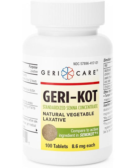 Geri-Kot Natural Vegetable Laxative – 100 Tablets | Geri-Care