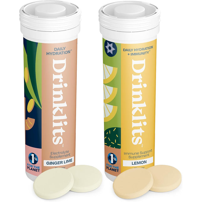 Ginger-Lime Daily Hydration & Lemon Daily Immune Support (2) Tube Combo Pack