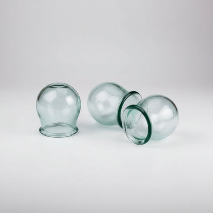 Glass cups for cupping therapy are traditional tools used in supportive wellness and recovery practices. They are commonly utilized in alternative and traditional medicine approaches to promote local circulation and relaxation through controlled vacuum suction applied to the skin.