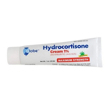 Globe Hydrocortisone Cream 1% for Itching, Rash & Skin Irritation – 1 oz (28 g)