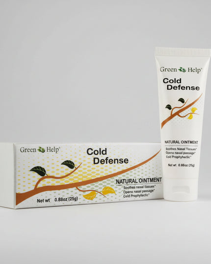 Green Help Cold Defense Natural Ointment is a botanical-based herbal cream designed to provide soothing relief for nasal discomfort and seasonal cold symptoms. It’s often used as a natural soothing balm around the nose and sinus area to help ease breathing and support comfort during the cold season.
