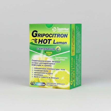 Gripocitron Hot Lemon is a multi-component cold and flu medicine in sachets for preparing a warm oral solution. It is used for the short-term symptomatic relief of fever, pain, nasal congestion, and flu-like discomfort associated with acute respiratory infections.

The hot drink format helps provide comfort, hydration, and faster symptomatic relief during seasonal illnesses.