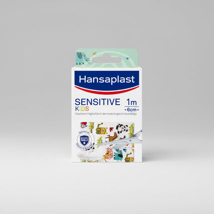Hansaplast Sensitive Kids Plaster is an extra-gentle, hypoallergenic wound dressing specially designed for children with sensitive or easily irritated skin. The soft, breathable material provides comfortable protection for everyday minor cuts, scratches, and superficial wounds while being designed for painless removal.