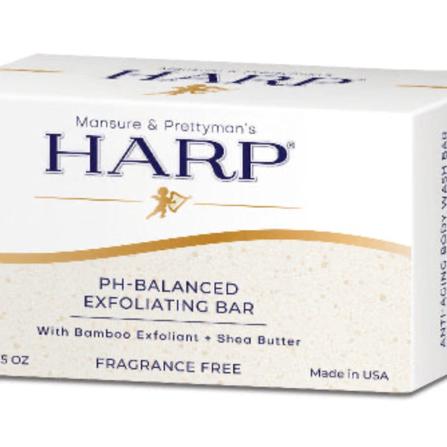 HARP pH-Balanced (5.0-6.0) Exfoliating Body Wash Bar - Fragrance Free. Ground Bamboo Exfoliation the perfect consistency. Soap/Lye/Preservative/Dye/Masking agent-Free