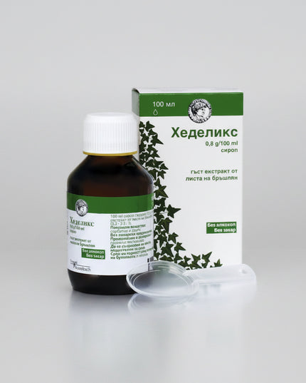 Hedelix Syrup is an herbal cough expectorant solution containing standardized ivy leaf extract (Hedera helix). It is formulated to support respiratory comfort by helping loosen and clear mucus from the airways, making coughs more productive and easing breathing during colds and bronchial irritation.