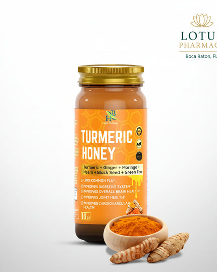 Herb To Body Turmeric Honey is a herbal honey blend combining turmeric with honey in an easy-to-use 16 oz format. It is designed as a convenient wellness supplement for people who prefer traditional herbal ingredients in a sweet, spoonable form.