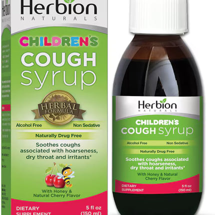 Herbion Naturals Children’s Cough Syrup, Honey & Natural Cherry, 5 fl oz