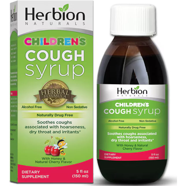 Herbion Naturals Children’s Cough Syrup, Honey & Natural Cherry, 5 fl oz