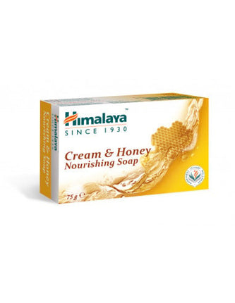 Himalaya Cream & Honey Nourishing Soap packaging on a white background