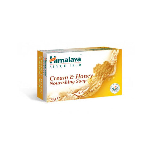 Himalaya Cream & Honey Nourishing Soap packaging on a white background