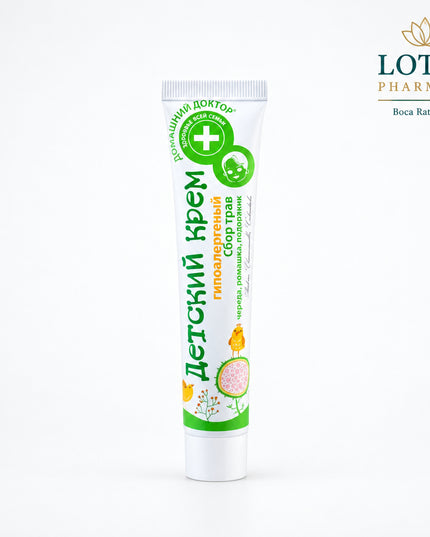Home Doctor Children’s Cream is a gentle daily moisturizer designed for children’s delicate, dry, and sensitive skin. It helps soften, moisturize, and soothe areas prone to dryness, flaking, and mild irritation. The 42 mL version is marketed for children 3 years and older.