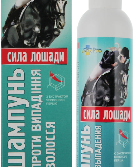 Horse Power Anti-Hair Loss Shampoo with Red Pepper Extract 250 ml | Root Strengthening & Growth Support