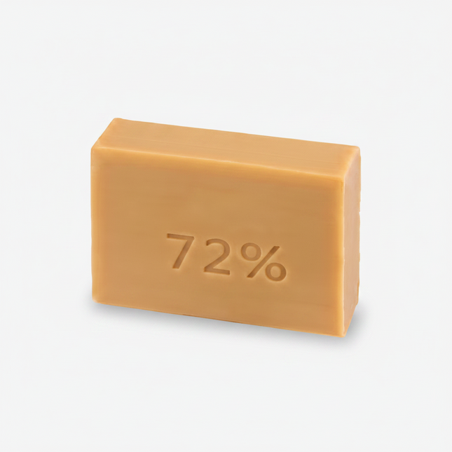 Household soap with 72% fat content is a traditional, highly concentrated natural soap widely used in Eastern Europe for cleaning, laundry, and personal hygiene. It is known for its powerful cleansing, antibacterial, and degreasing properties while remaining gentle on skin and fabrics. This soap is free from fragrances and harsh additives, making it ideal for sensitive skin and household use.