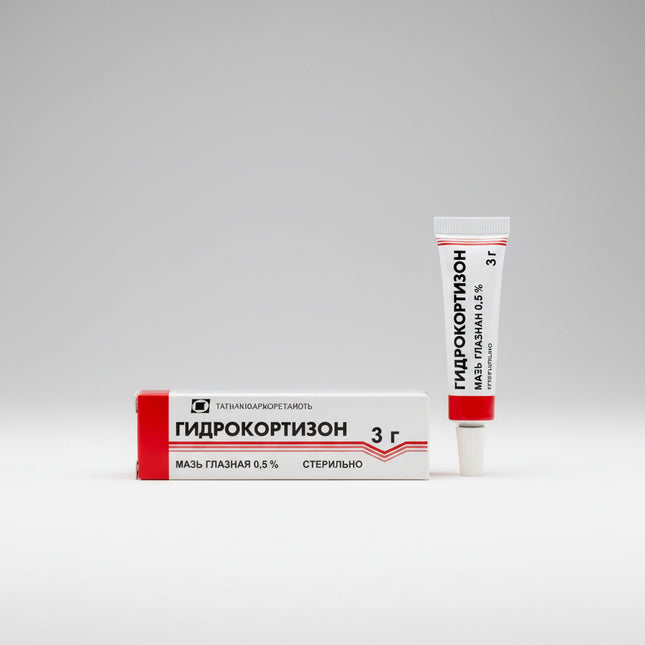 Hydrocortisone 0.5% eye ointment is a mild corticosteroid ophthalmic preparation used to help reduce inflammation, redness, itching, and irritation affecting the eyes and eyelids.