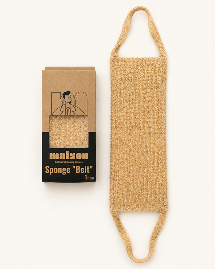Natural Exfoliating Bath Sponge Belt – Sisal Body Scrubber | Maison