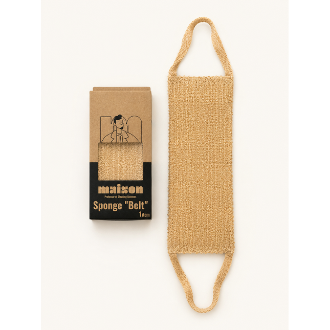 Natural Exfoliating Bath Sponge Belt – Sisal Body Scrubber | Maison