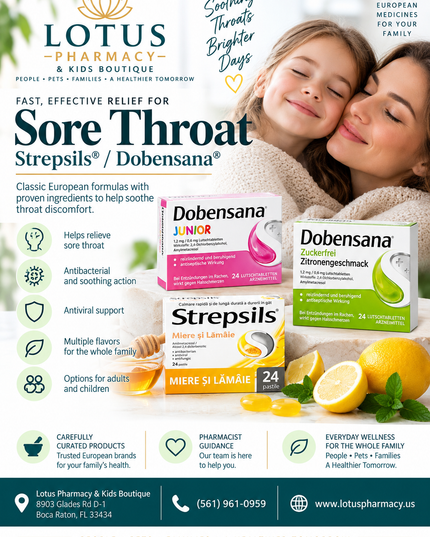 Strepsils® / Dobensana® – 16-24 Lozenges | 2,4-Dichlorobenzyl Alcohol + Amylmetacresol for Sore Throat Relief