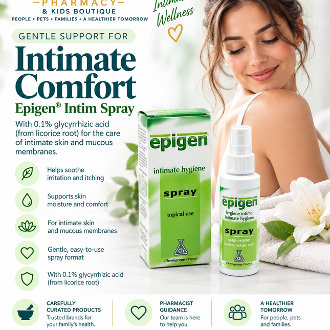 Intimate Care & Vaginal Comfort Spray – Epigen Intim 0.1% Glycyrrhizic Acid – 60 mL