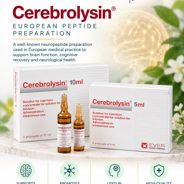 European Peptide Preparation | Cerebrolysin® 215.2 mg/mL – 5 Ampoules