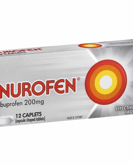 NUROFEN Ibuprofen 200 mg, 12 tablets.