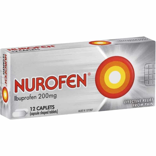 NUROFEN Ibuprofen 200 mg, 12 tablets.
