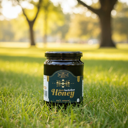 Honinghaus 100% Natural Honey Buckwheat in Glass Jar, 1000 g (Мёд Гречишный Honinghaus Натуральный, 1000 г)