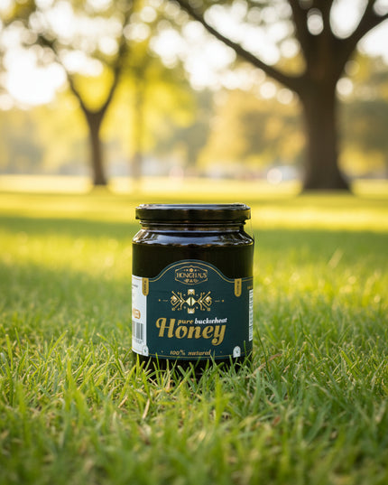 Honinghaus 100% Natural Honey Buckwheat in Glass Jar, 1000 g (Мёд Гречишный Honinghaus Натуральный, 1000 г)