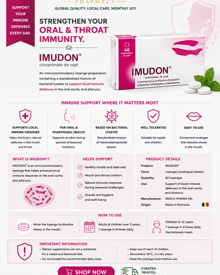 IMUDON® – Lysates Bacteria Mix, 40 Tablets