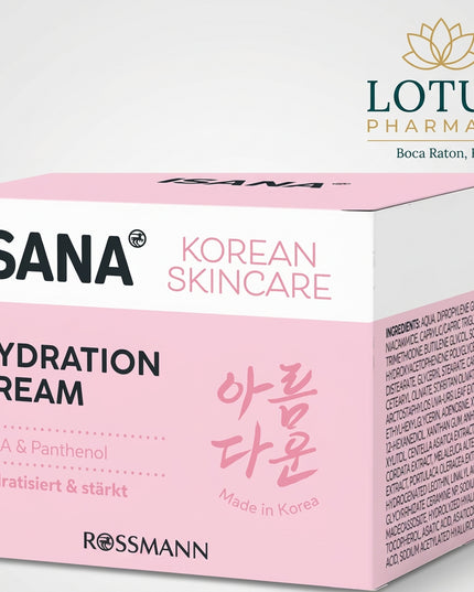 ISANA Korean Skincare Hydration Cream is a lightweight facial moisturizer designed to provide daily hydration, softness, and skin-barrier support. It is suitable for skin that feels dry, tight, or dehydrated and fits easily into a Korean-inspired skincare routine.