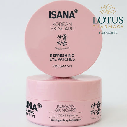 ISANA Korean Skincare Refreshing Eye Patches are hydrogel under-eye patches designed to provide a quick cooling, refreshing, and moisturizing effect for the delicate eye area. They are ideal for skin that looks tired, dry, or puffy and can be used as part of a morning, evening, or pre-event skincare routine.
