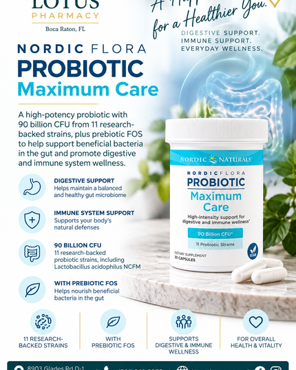 Immune Support – Nordic Naturals Nordic® Flora Probiotic Maximum Care – 30 Capsules