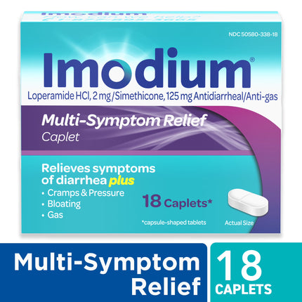 Imodium Multi-Symptom Relief Caplets – 18 Caplets