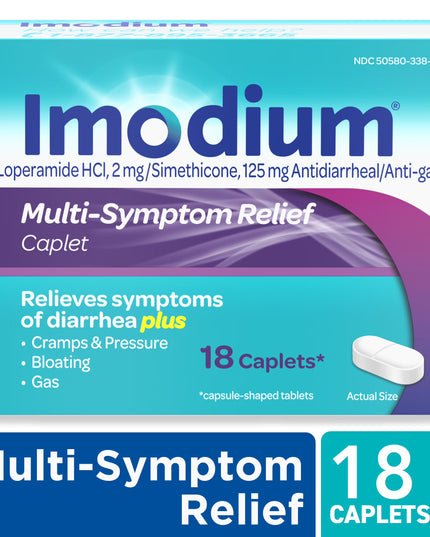 Imodium Multi-Symptom Relief Caplets – 18 Caplets