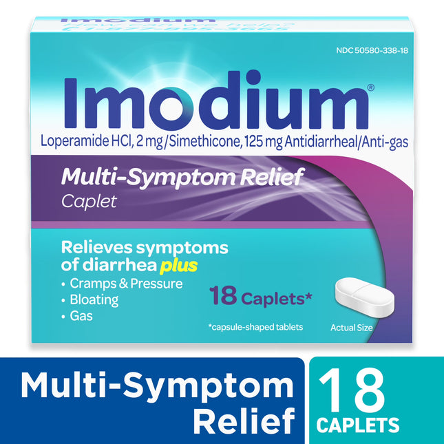 Imodium Multi-Symptom Relief Caplets – 18 Caplets