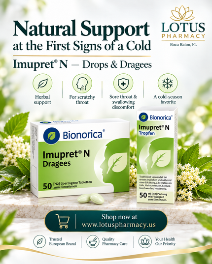 Imupret® N – 50 Coated Tablets | 7-Herb Cold Support at the First Signs of a Cold