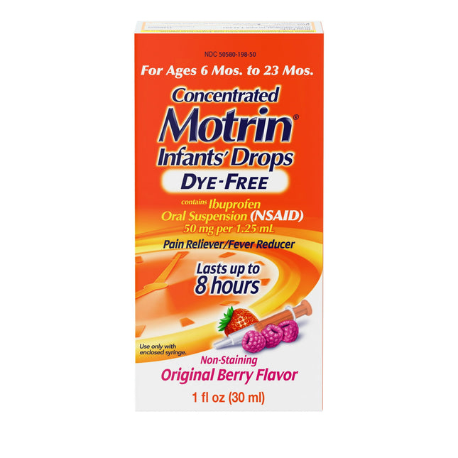 Infants Motrin, Infant Ibuprofen, Motrin Drops, Ibuprofen Drops, Infant Fever Reducer, Infant Pain Reliever, Dye Free Ibuprofen, Berry Flavor, Teething Relief, Infant Cold Relief, Infant Flu Relief, Ibuprofen 50mg 1.25mL, Baby Fever Medicine, Infant Oral Suspension, NSAID, Baby Health, Children's Health, Infant Wellness, Детский Мотрин, Ибупрофен Для Младенцев, Капли Ибупрофен, Жаропонижающее Для Детей, Обезболивающее Для Младенцев, Прорезывание Зубов, Детская Простуда, Детское Здоровье, Motrin Para Bebés, 