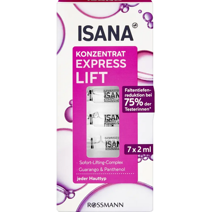 ISANA Express Lift concentrate packaging on a white background